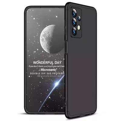 Microsonic Samsung Galaxy A23 Kılıf Double Dip 360 Protective AYS Siyah