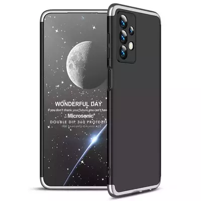 Microsonic Samsung Galaxy A23 Kılıf Double Dip 360 Protective AYS Siyah Gri