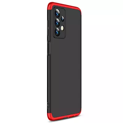 Microsonic Samsung Galaxy A23 Kılıf Double Dip 360 Protective AYS Siyah Kırmızı