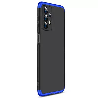 Microsonic Samsung Galaxy A23 Kılıf Double Dip 360 Protective AYS Siyah Mavi