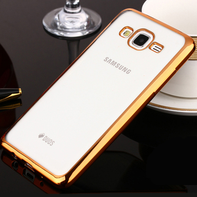 Microsonic Samsung Galaxy A3 2016 Kılıf Skyfall Transparent Clear Gold
