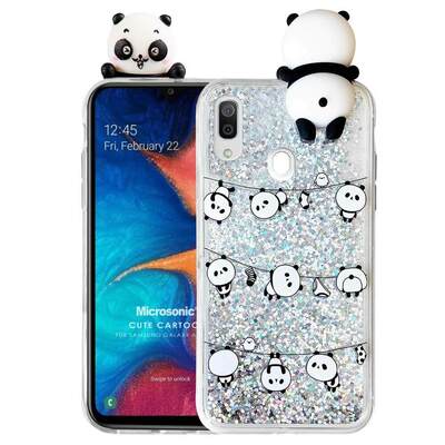 Microsonic Samsung Galaxy A30 Kılıf Cute Cartoon Panda