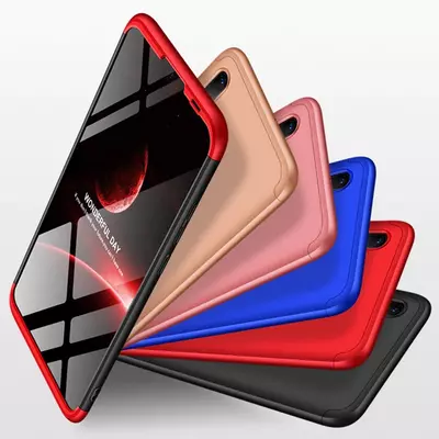 Microsonic Samsung Galaxy A30 Kılıf Double Dip 360 Protective Siyah Kırmızı