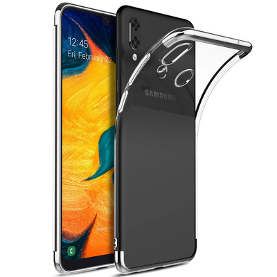 Microsonic Samsung Galaxy A30 Kılıf Skyfall Transparent Clear Gümüş