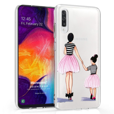 Microsonic Samsung Galaxy A30S Desenli Kılıf Anne ve Kız