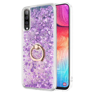 Microsonic Samsung Galaxy A30s Kılıf Glitter Liquid Holder Mor