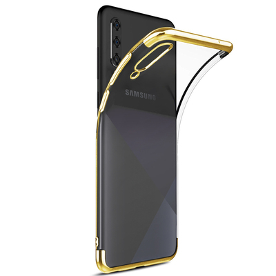 Microsonic Samsung Galaxy A30S Kılıf Skyfall Transparent Clear Gold