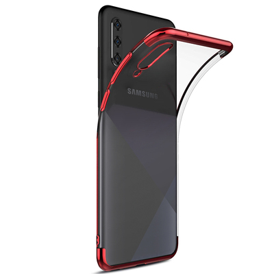 Microsonic Samsung Galaxy A30S Kılıf Skyfall Transparent Clear Kırmızı