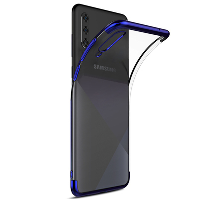 Microsonic Samsung Galaxy A30S Kılıf Skyfall Transparent Clear Mavi
