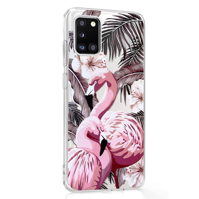Microsonic Samsung Galaxy A31 Desenli Kılıf Flamingo