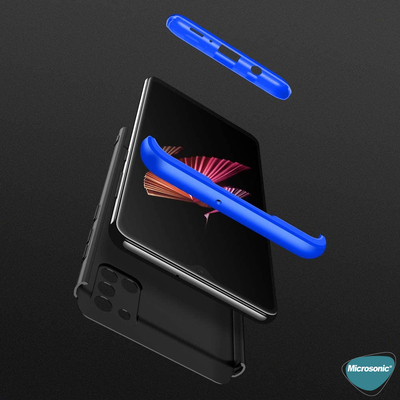 Microsonic Samsung Galaxy A31 Kılıf Double Dip 360 Protective AYS Siyah Kırmızı