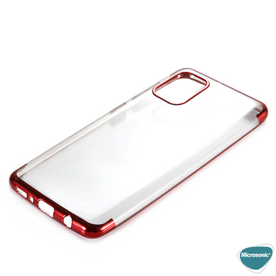 Microsonic Samsung Galaxy A31 Kılıf Skyfall Transparent Clear Kırmızı
