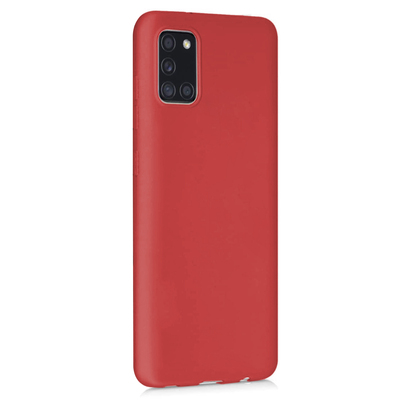 Microsonic Samsung Galaxy A31 Kılıf Matte Silicone Kırmızı