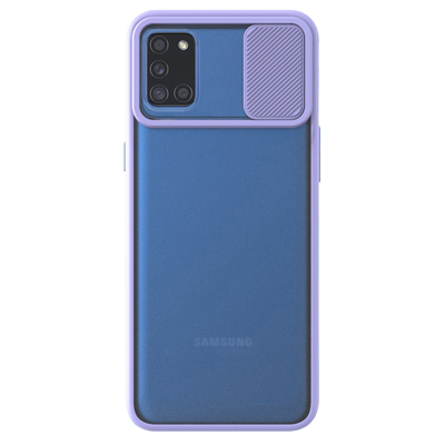 Microsonic Samsung Galaxy A31 Kılıf Slide Camera Lens Protection Lila