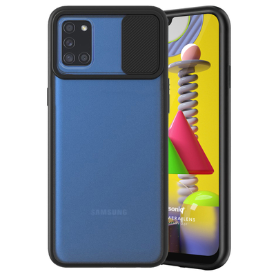 Microsonic Samsung Galaxy A31 Kılıf Slide Camera Lens Protection Siyah