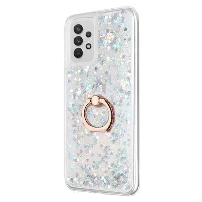 Microsonic Samsung Galaxy A32 4G Kılıf Glitter Liquid Holder Gümüş