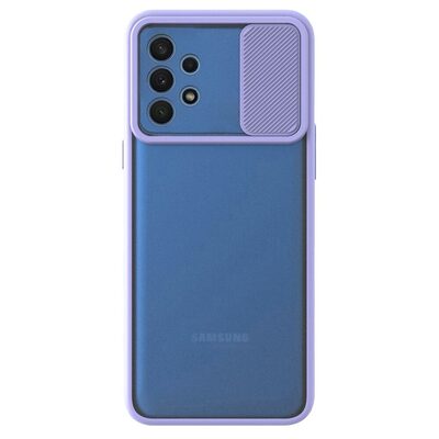 Microsonic Samsung Galaxy A32 4G Kılıf Slide Camera Lens Protection Lila