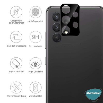 Microsonic Samsung Galaxy A32 4G V2 Kamera Lens Koruyucu Siyah