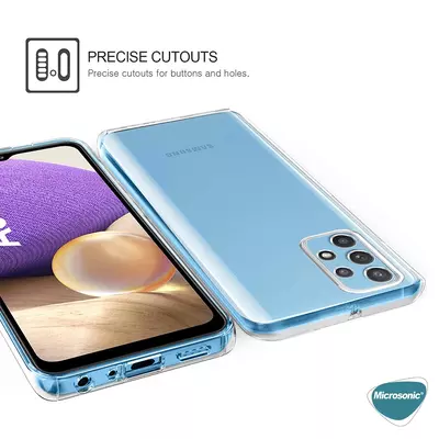 Microsonic Samsung Galaxy A32 5G Kılıf Komple Gövde Koruyucu Şeffaf
