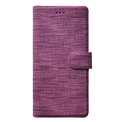 Microsonic Samsung Galaxy A34 Kılıf Fabric Book Wallet Mor