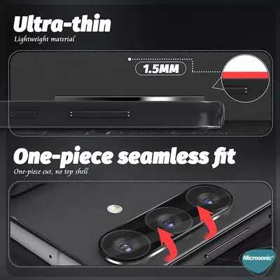 Microsonic Samsung Galaxy A35 Kamera Lens Koruma Camı V2 Siyah
