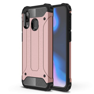 Microsonic Samsung Galaxy A40 Kılıf Rugged Armor Rose Gold