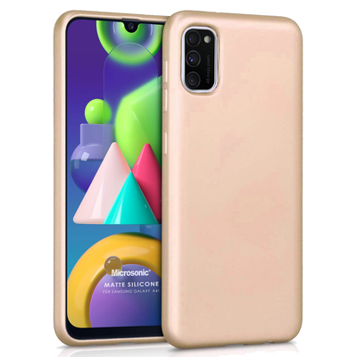 Microsonic Samsung Galaxy A41 Kılıf Matte Silicone Gold