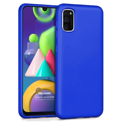 Microsonic Samsung Galaxy A41 Kılıf Matte Silicone Mavi
