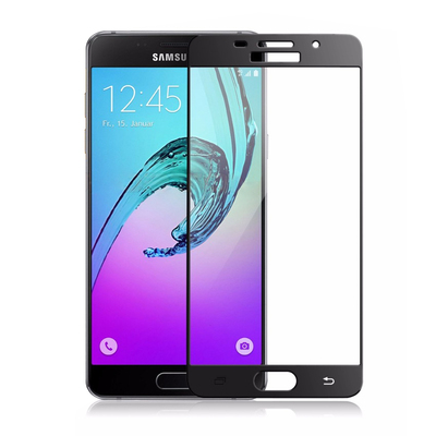 Microsonic Samsung Galaxy A5 2016 Kavisli Temperli Cam Ekran Koruyucu Film Siyah