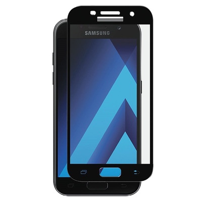 Microsonic Samsung Galaxy A5 2017 Kavisli Temperli Cam Ekran Koruyucu Film Siyah