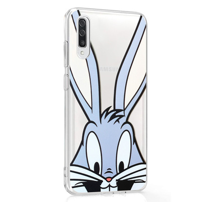 Microsonic Samsung Galaxy A50 Desenli Kılıf Mutlu Tavşan