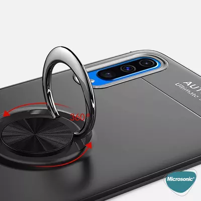 Microsonic Samsung Galaxy A50 Kılıf Kickstand Ring Holder Kırmızı