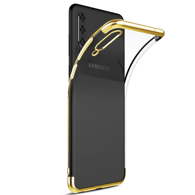 Microsonic Samsung Galaxy A50 Kılıf Skyfall Transparent Clear Gold