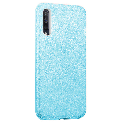 Microsonic Samsung Galaxy A50 Kılıf Sparkle Shiny Mavi