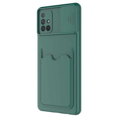 Microsonic Samsung Galaxy A51 Kılıf Inside Card Slot Koyu Yeşil