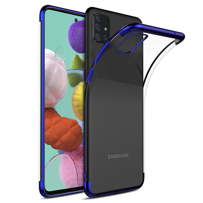 Microsonic Samsung Galaxy A51 Kılıf Skyfall Transparent Clear Mavi