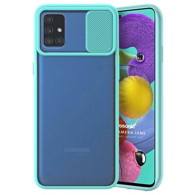 Microsonic Samsung Galaxy A51 Kılıf Slide Camera Lens Protection Turkuaz