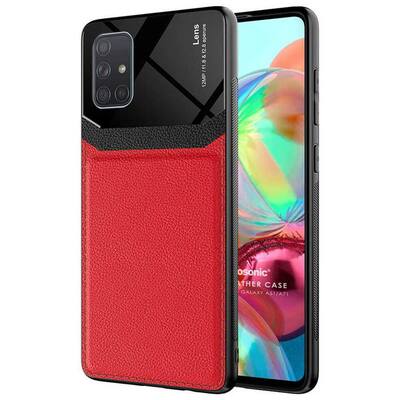 Microsonic Samsung Galaxy A51 Kılıf Uniq Leather Kırmızı
