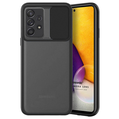 Microsonic Samsung Galaxy A52 Kılıf Slide Camera Lens Protection Siyah