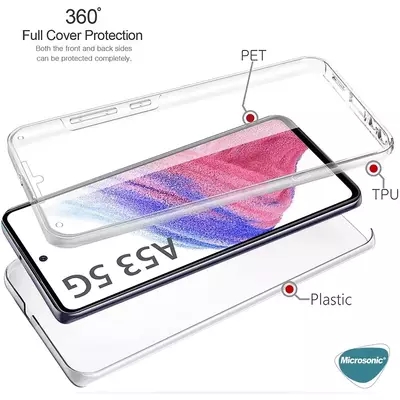 Microsonic Samsung Galaxy A53 5G Kılıf Komple Gövde Koruyucu Şeffaf