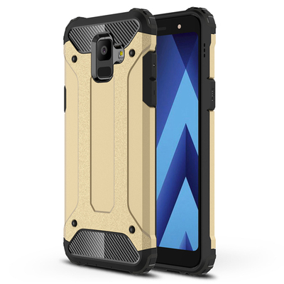 Microsonic Samsung Galaxy A6 2018 Kılıf Rugged Armor Gold