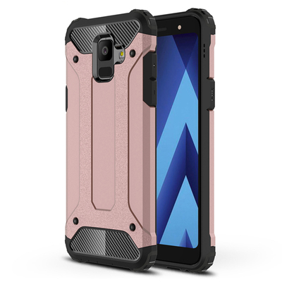 Microsonic Samsung Galaxy A6 2018 Kılıf Rugged Armor Rose Gold