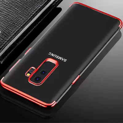 Microsonic Samsung Galaxy A6 Plus 2018 Kılıf Skyfall Transparent Clear Kırmızı