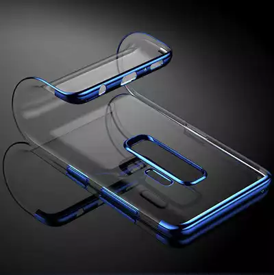 Microsonic Samsung Galaxy A6 Plus 2018 Kılıf Skyfall Transparent Clear Mavi