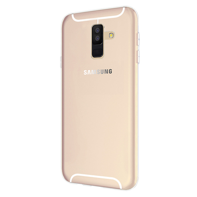 Microsonic Samsung Galaxy A6 Plus 2018 Kılıf Transparent Soft Beyaz