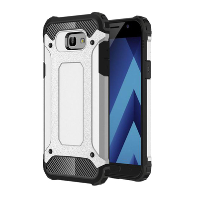 Microsonic Samsung Galaxy A7 2017 Kılıf Rugged Armor Gümüş