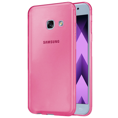 Microsonic Samsung Galaxy A7 2017 Kılıf Transparent Soft Pembe