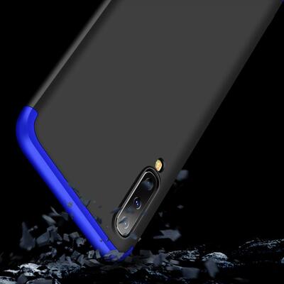 Microsonic Samsung Galaxy A70 Kılıf Double Dip 360 Protective AYS Siyah - Mavi