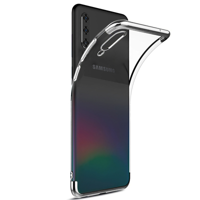 Microsonic Samsung Galaxy A70 Kılıf Skyfall Transparent Clear Gümüş