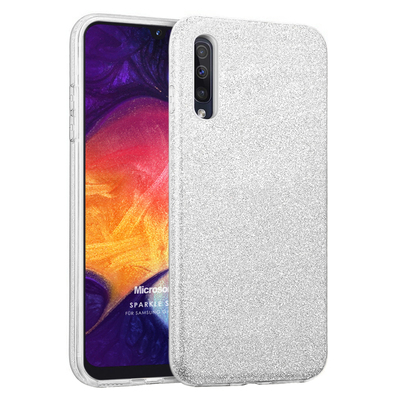 Microsonic Samsung Galaxy A70 Kılıf Sparkle Shiny Gümüş